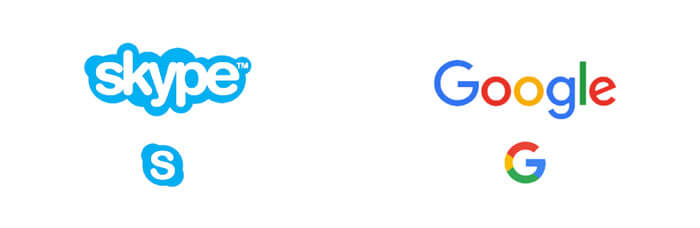 logo responsive design trend digital Google Skype