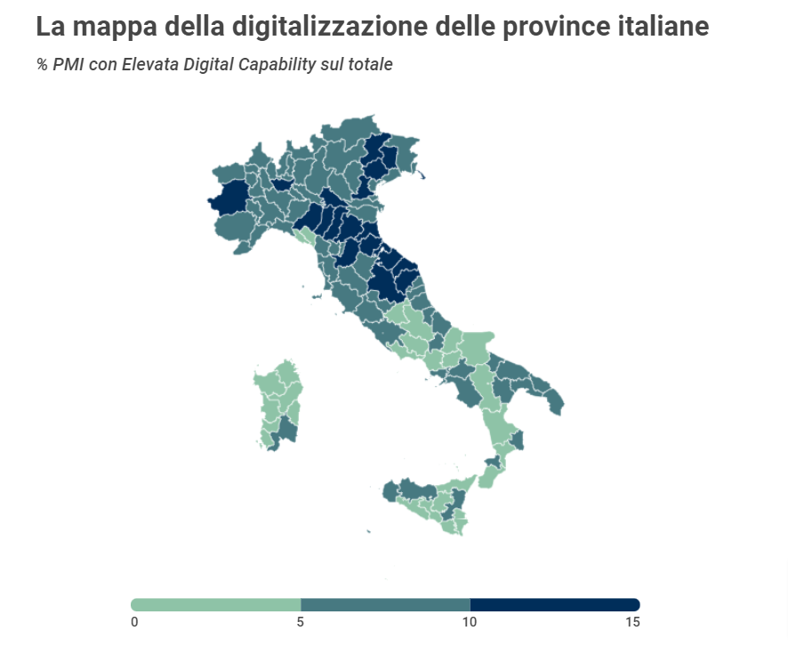 Mappa digitalizzazione provincie italiane
