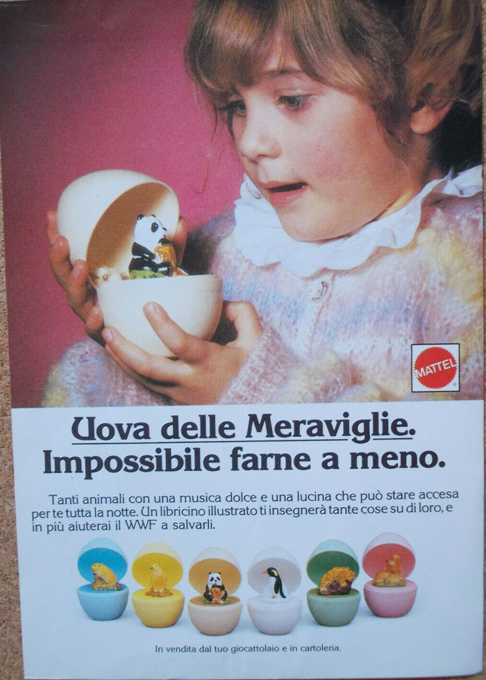 Pubblicità Advertising Werbung Italia Clipping 1987 UOVA DELLE MERAVIGLIE MATTEL