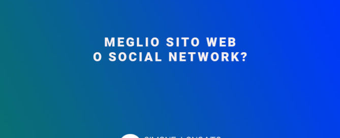 meglio sito web o social network