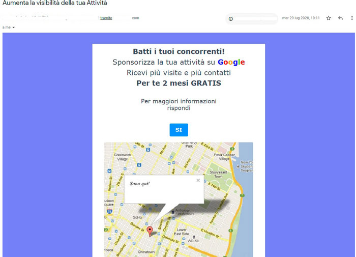 mi ha chiamato Google